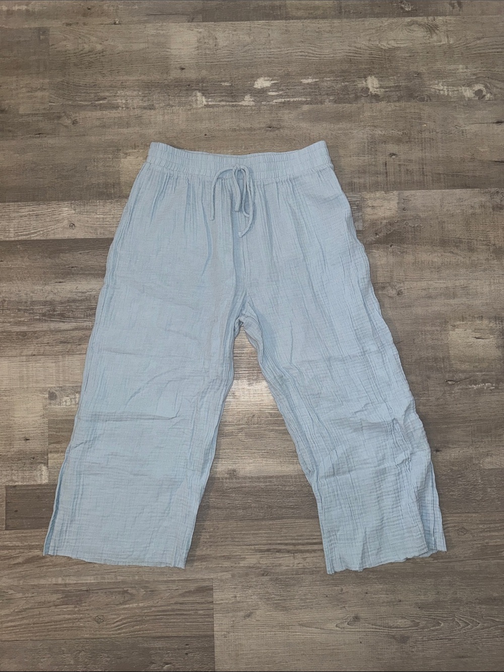 Light Blue Gauze Lounge Bottoms